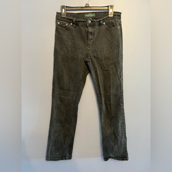 LRL Ralph Lauren Jeans Co. Black Women's Classic Straight Jeans Size-6R‎ Casual - Picture 1 of 5